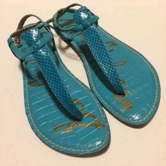 Sam Edelman Shoes - $17/2+ Sam Edelman Gigi T-Strap Sandal Turquoise